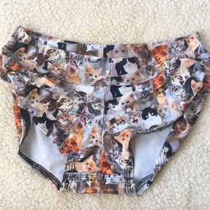 Roller Derby elastic shorts Cat Print